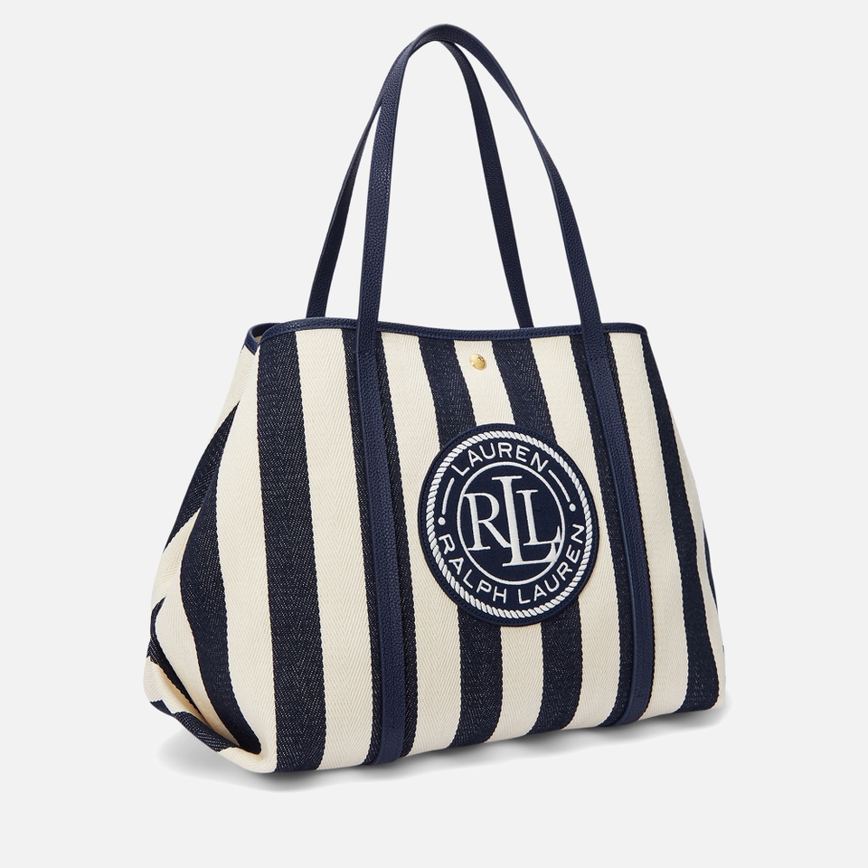 Lauren Ralph Lauren Emerie Herringbone Cotton Twill Extra Large Tote Bag