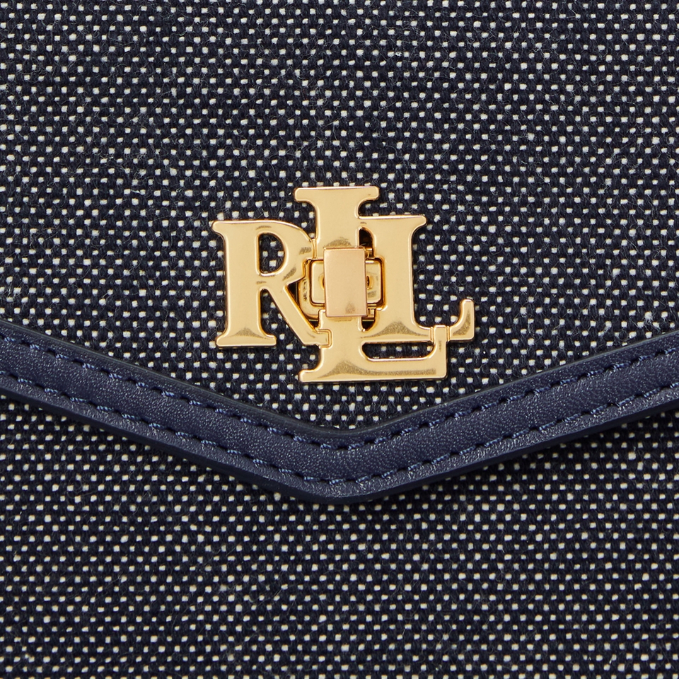 Lauren Ralph Lauren Farrah Canvas/Leather Small Satchel