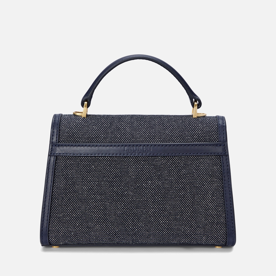 Lauren Ralph Lauren Farrah Canvas/Leather Small Satchel