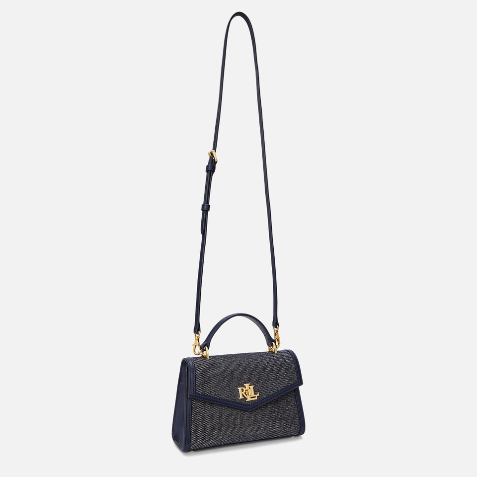 Lauren Ralph Lauren Farrah Canvas/Leather Small Satchel