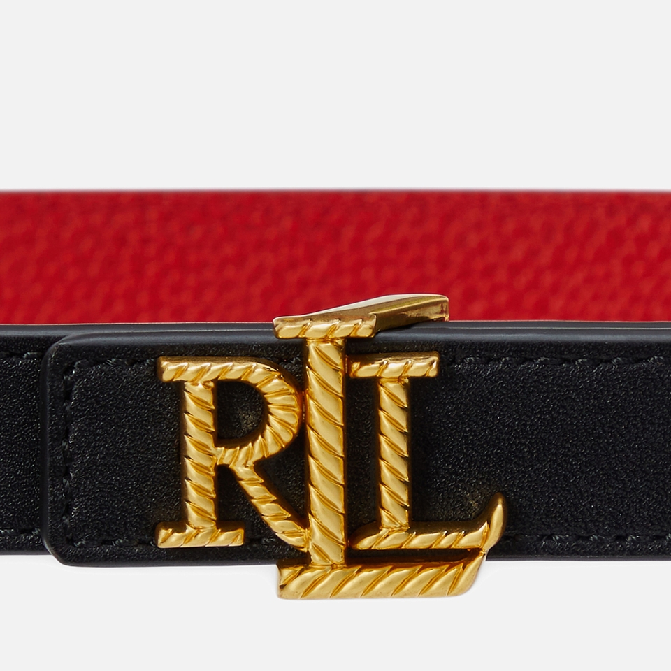 Lauren Ralph Lauren Leather Reversible 20 Skinny Belt