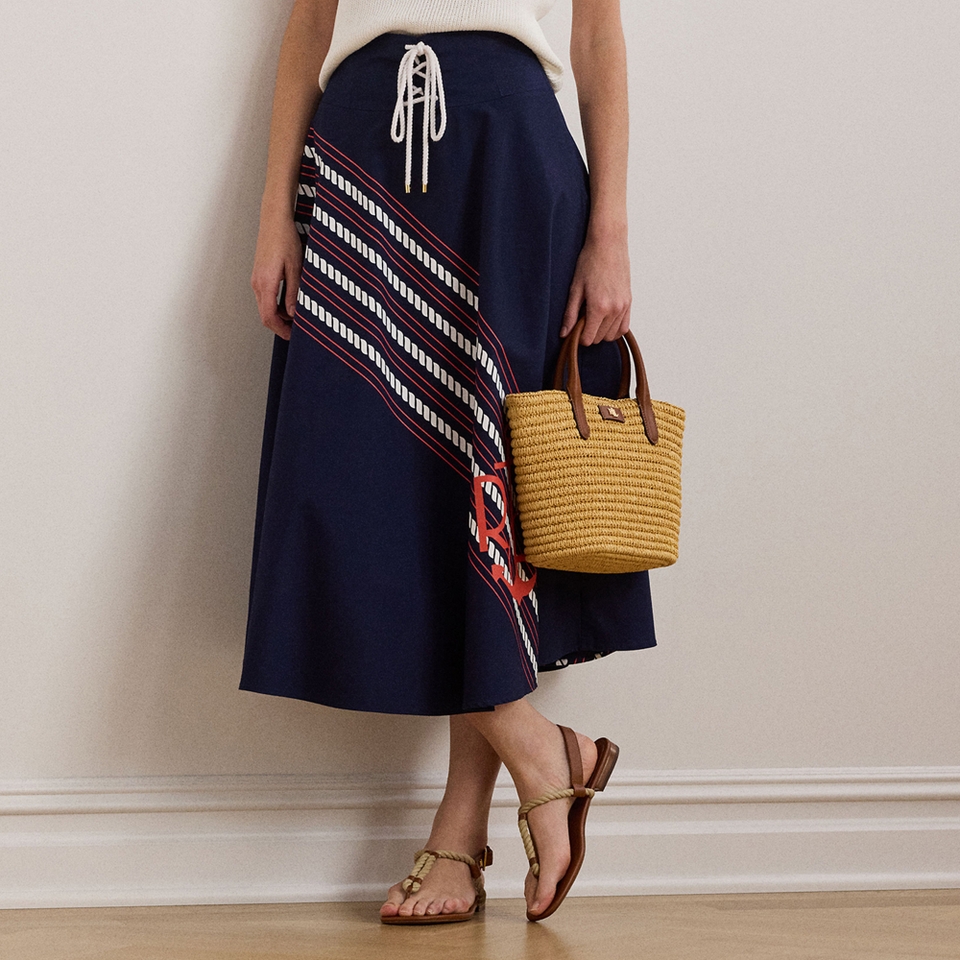 Lauren Ralph Lauren Brie 22 Straw Tote Bag