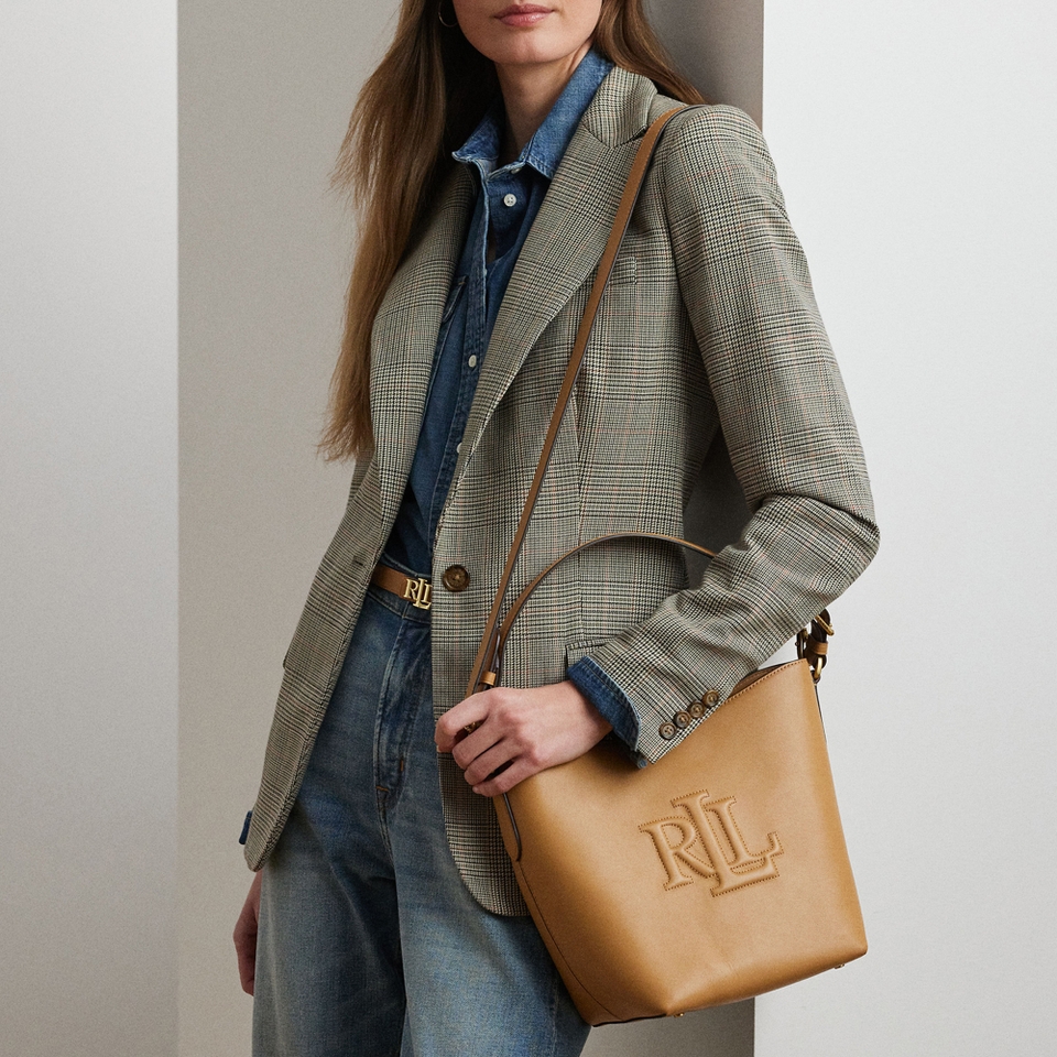 Lauren Ralph Lauren Witley Leather Bucket Bag
