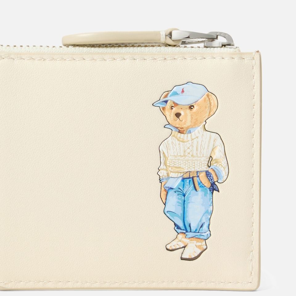 Polo Ralph Lauren Bear Leather Zip Card Case