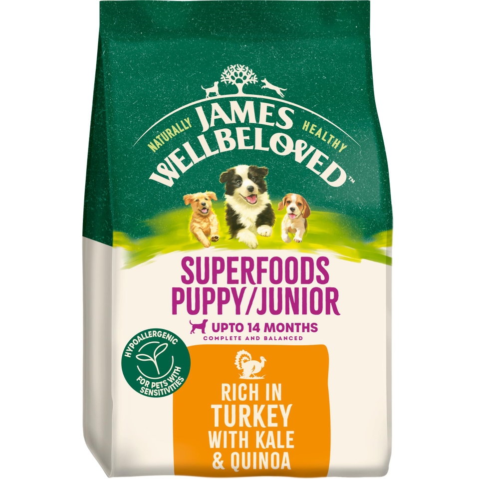 Puppy/Junior Turkey with Kale & Quinoa Dry Dog Superfoods