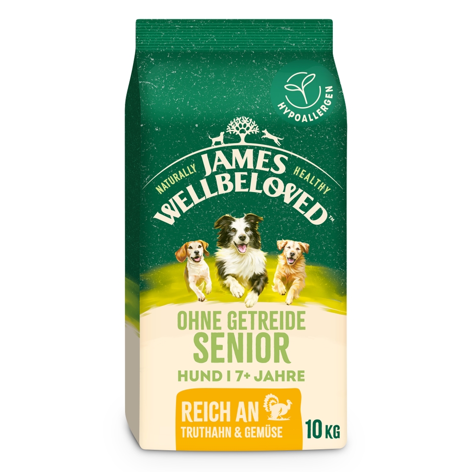 Senior Hundetrockenfutter ohne Getreide Truthahn & Gemüse