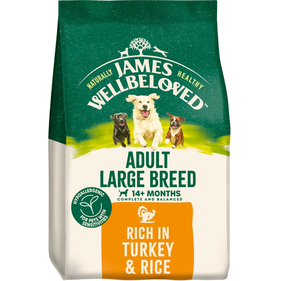 Adult Turkey & Rice Large Breed Dry Dog Food 10kg