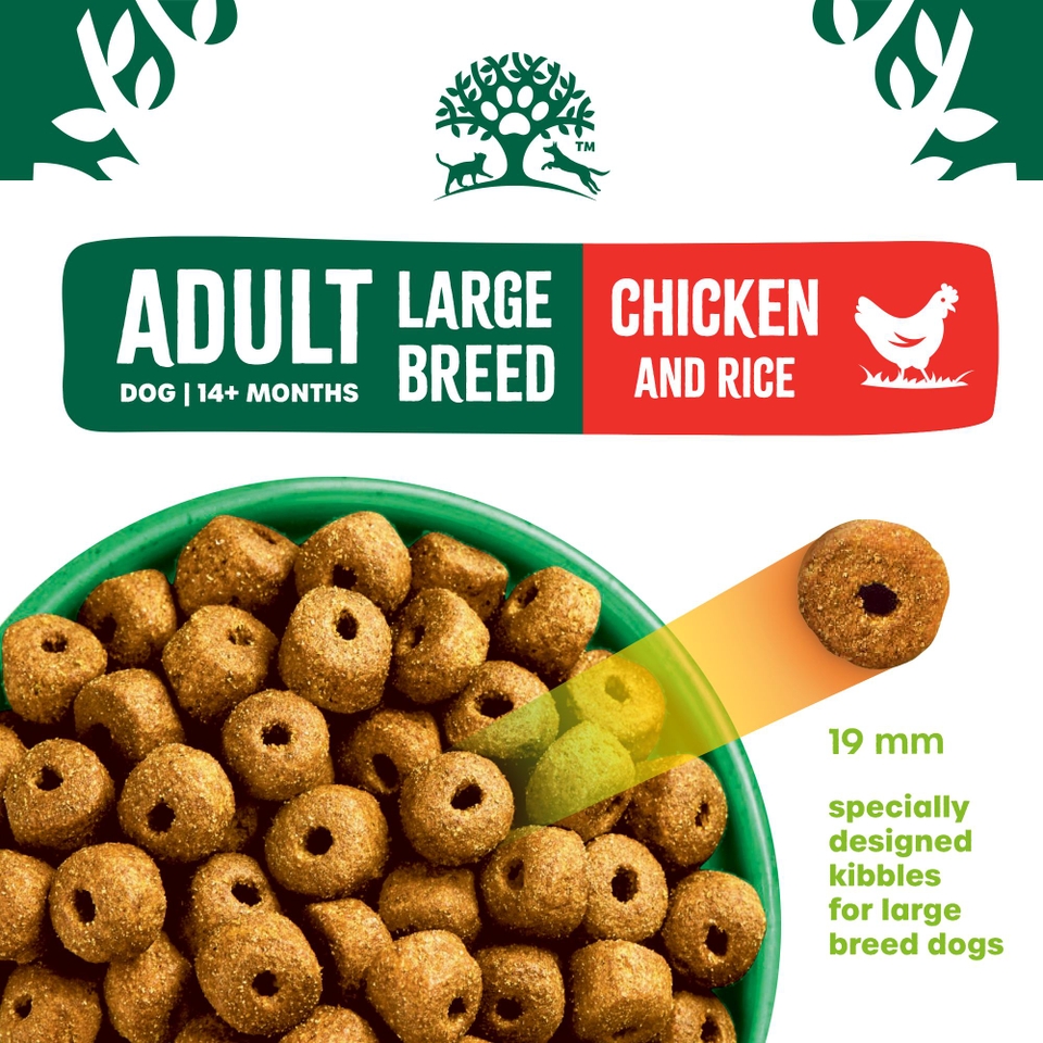 Adult Chicken & Rice Large Breed Dry Dog Food 15kg