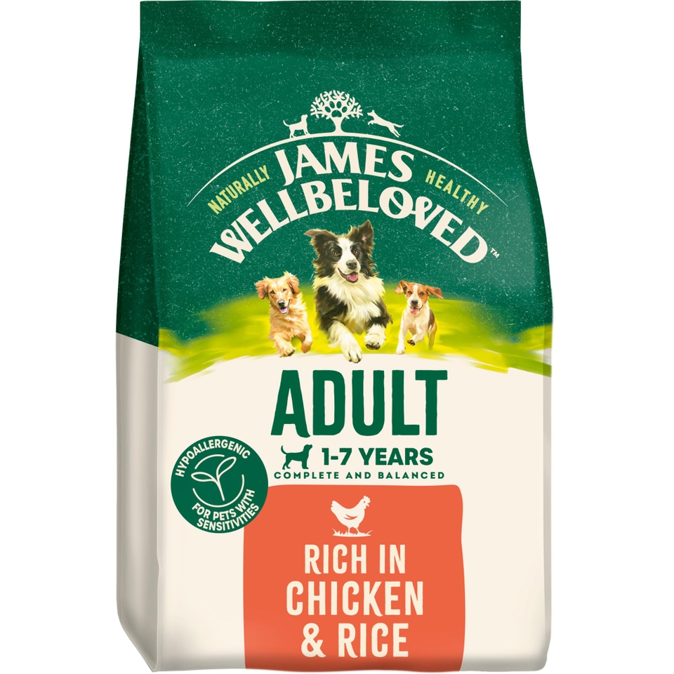 Adult Chicken & Rice Dry Dog Food 15kg