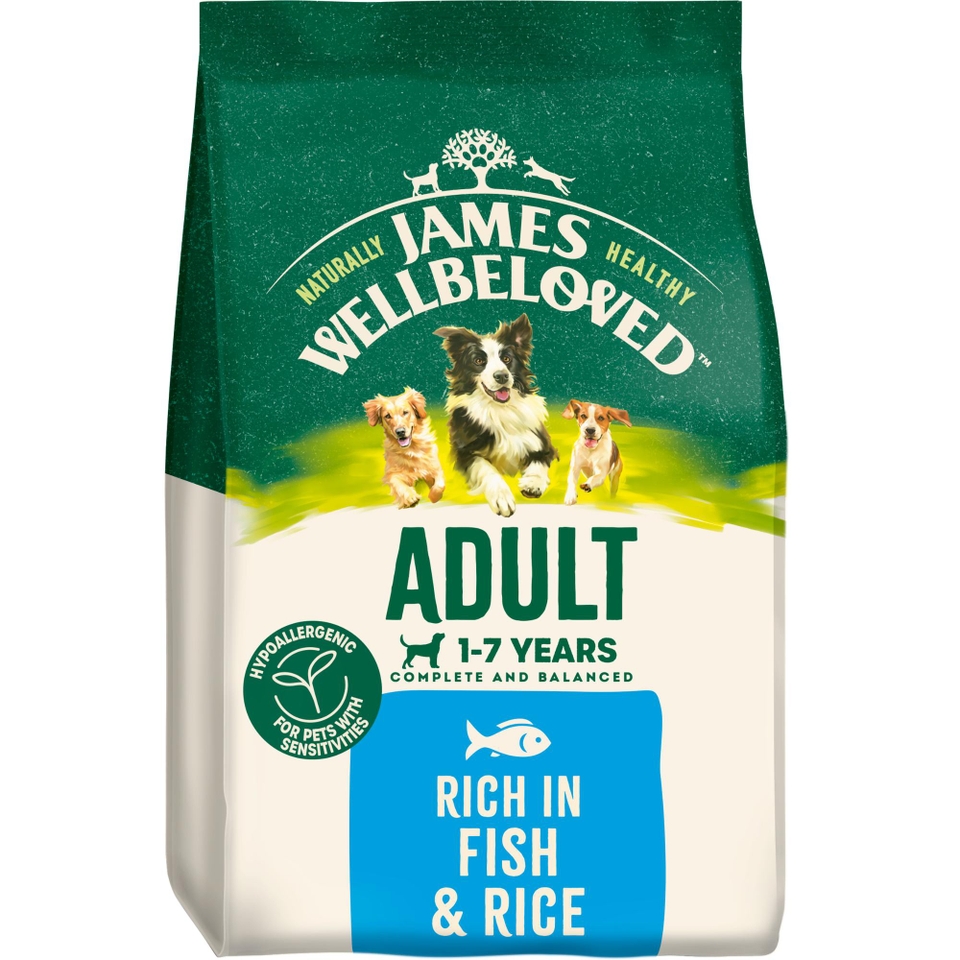 Adult Fish & Rice Dry Dog Food 15kg