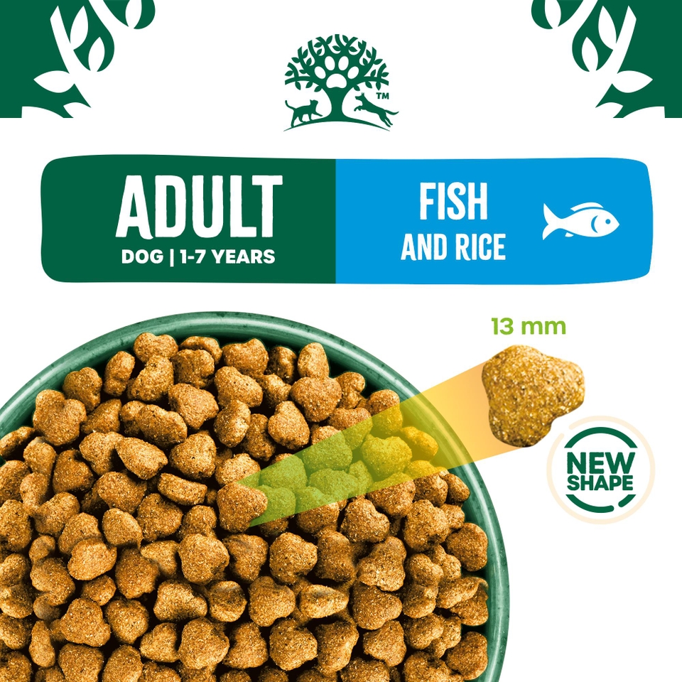 Adult Fish & Rice Dry Dog Food 15kg