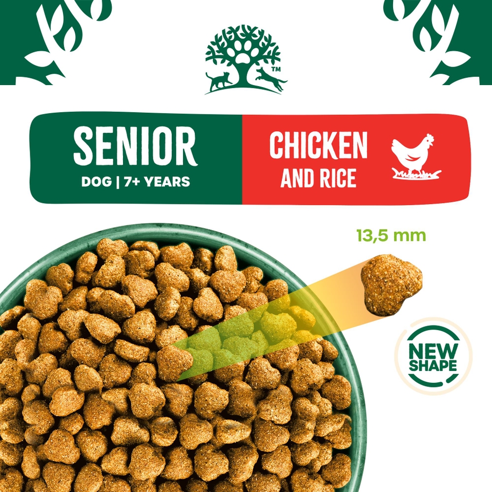 Senior Chicken & Rice Dry Dog Food 15kg