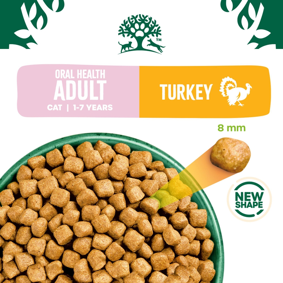 Adult Turkey Oral Health Dry Cat Food 4.5kg