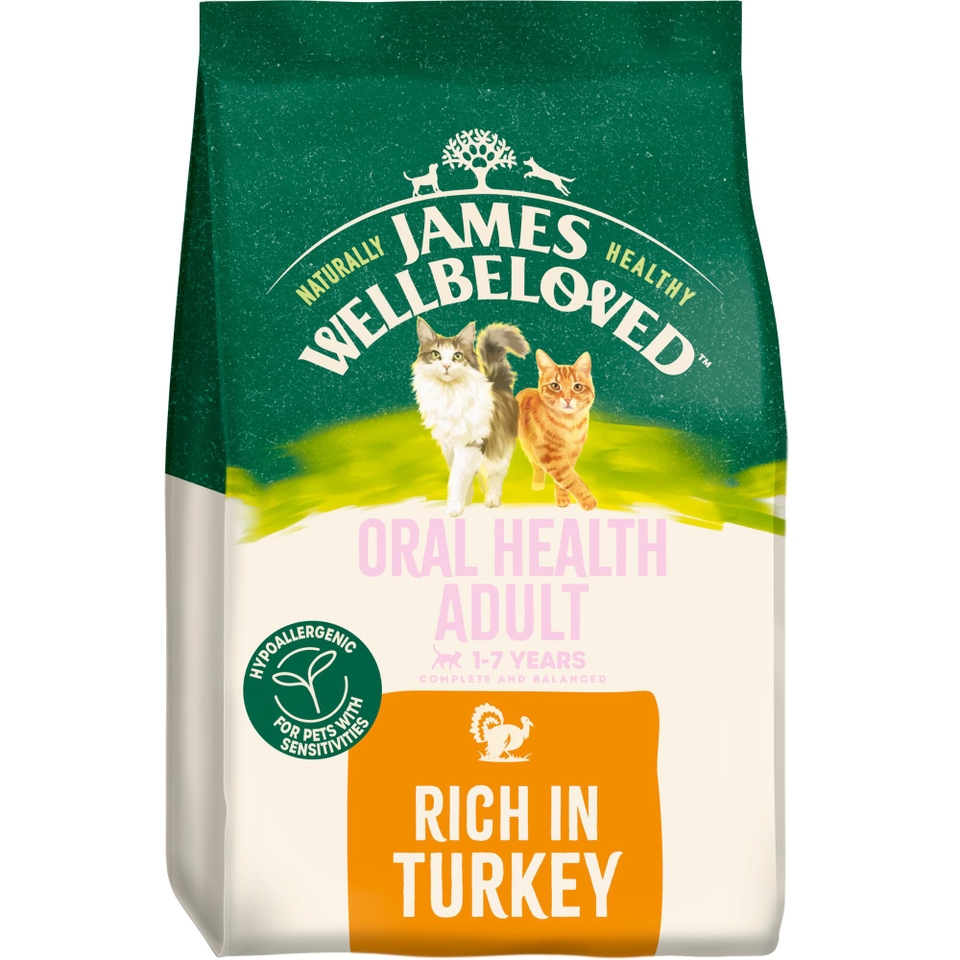 Adult Turkey Oral Health Dry Cat Food 4.5kg