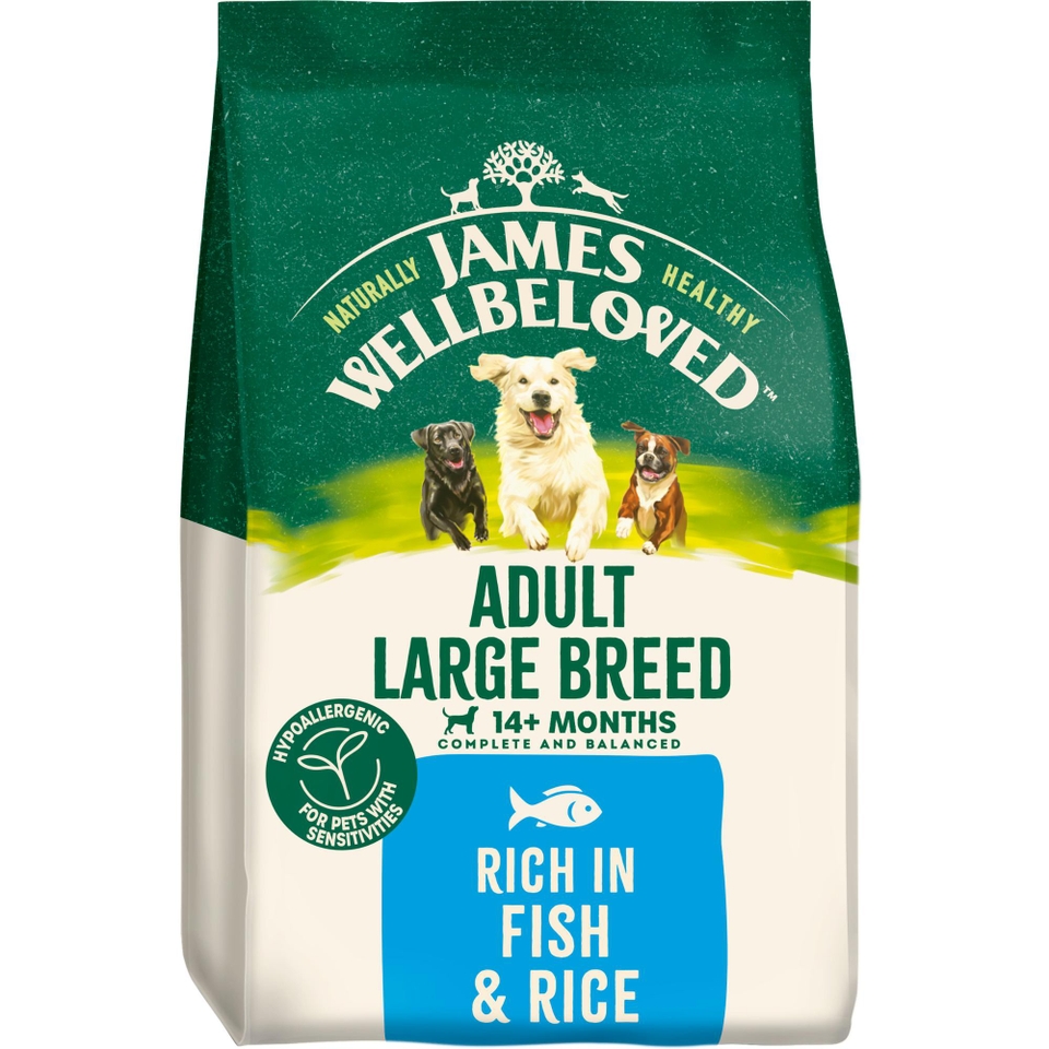 Adult Fish & Rice Large Breed Dry Dog Food 15kg