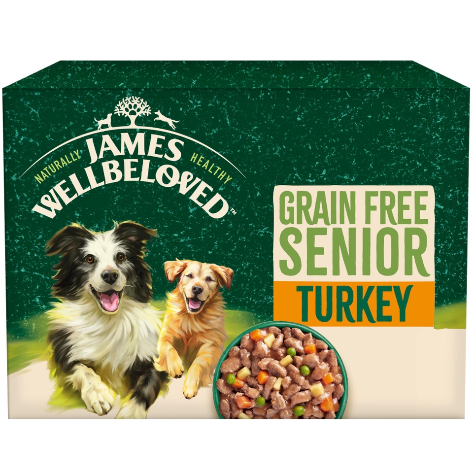 Senior Turkey in Gravy Grain Free Wet Dog Food Pouches 48 pouches