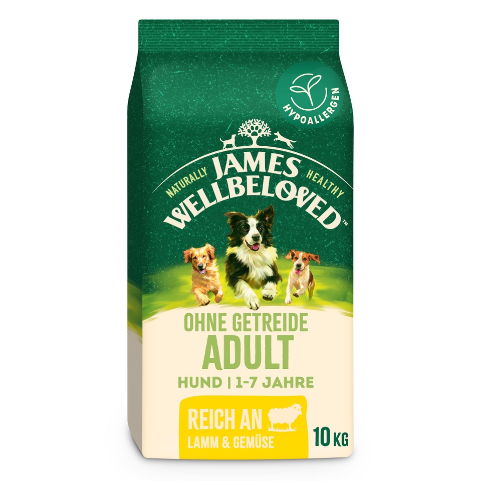 Adult Hundetrockenfutter ohne Getreide Lamm & Gemüse 10kg