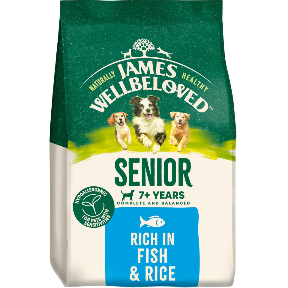 Senior Fish & Rice Dry Dog Food 12kg