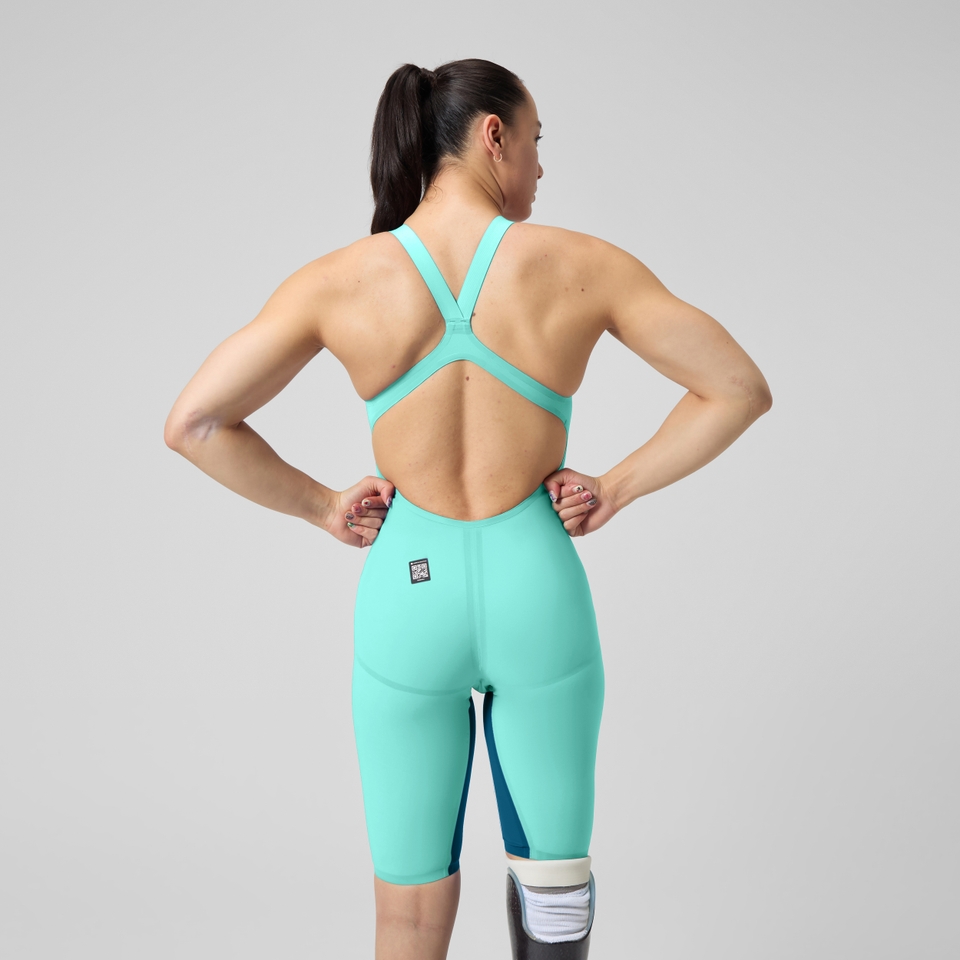 Genouillère à dos ouvert Fastskin LZR Pure Valor 2.0 pour femmes, verre arctique