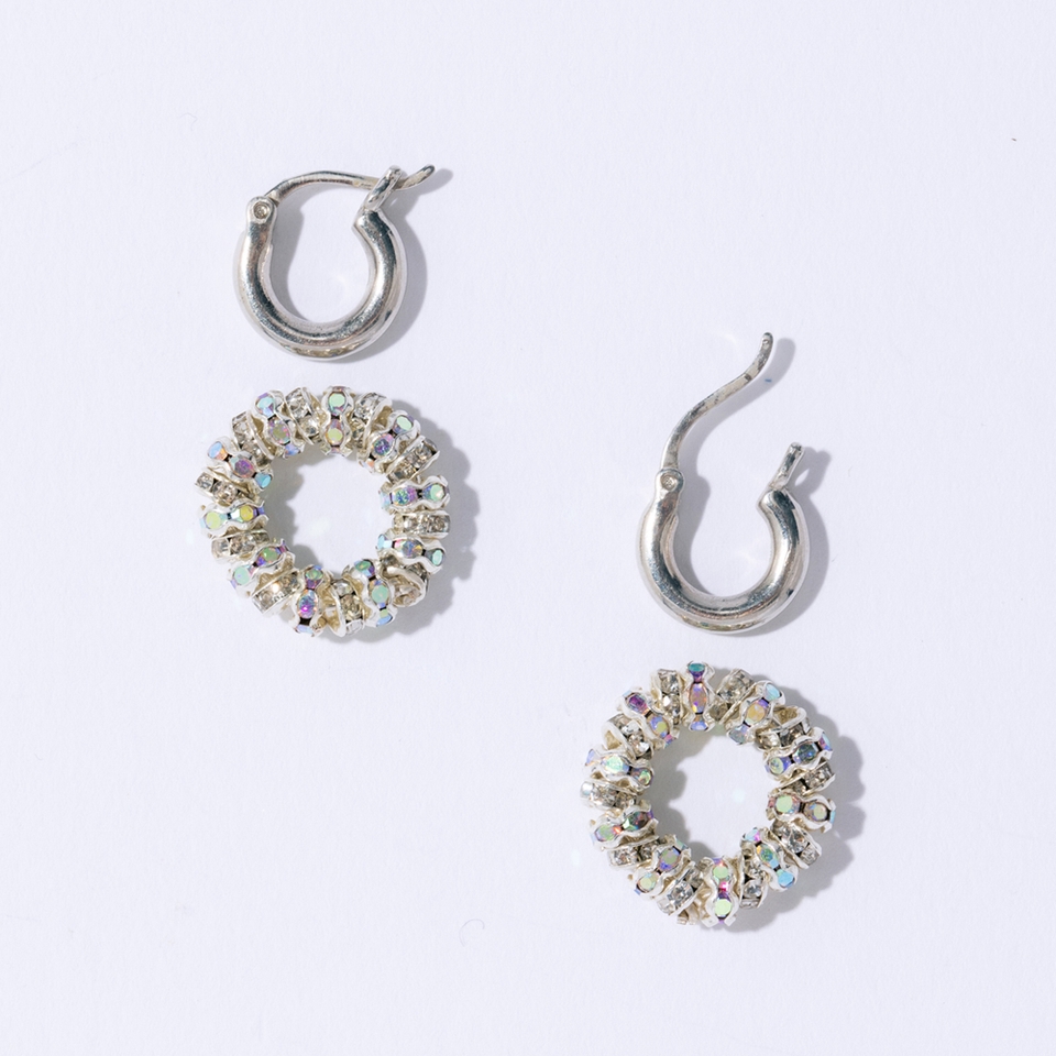 Pearl Octopuss.y Tiny Créoles Silver-Plated Earrings