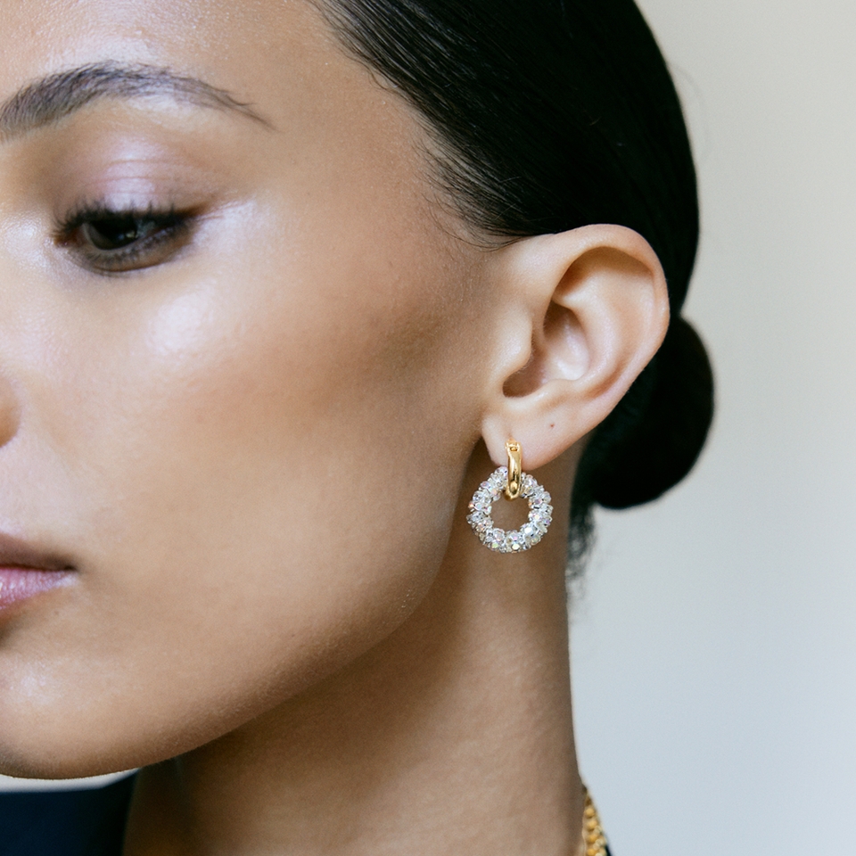Pearl Octopuss.y Tiny Créoles Gold-Plated Earrings