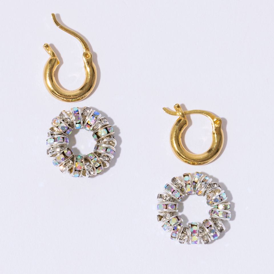 Pearl Octopuss.y Tiny Créoles Gold-Plated Earrings