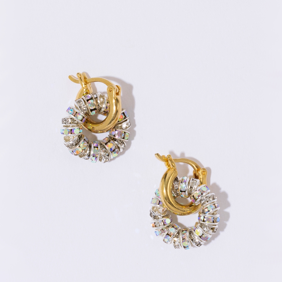 Pearl Octopuss.y Tiny Créoles Gold-Plated Earrings