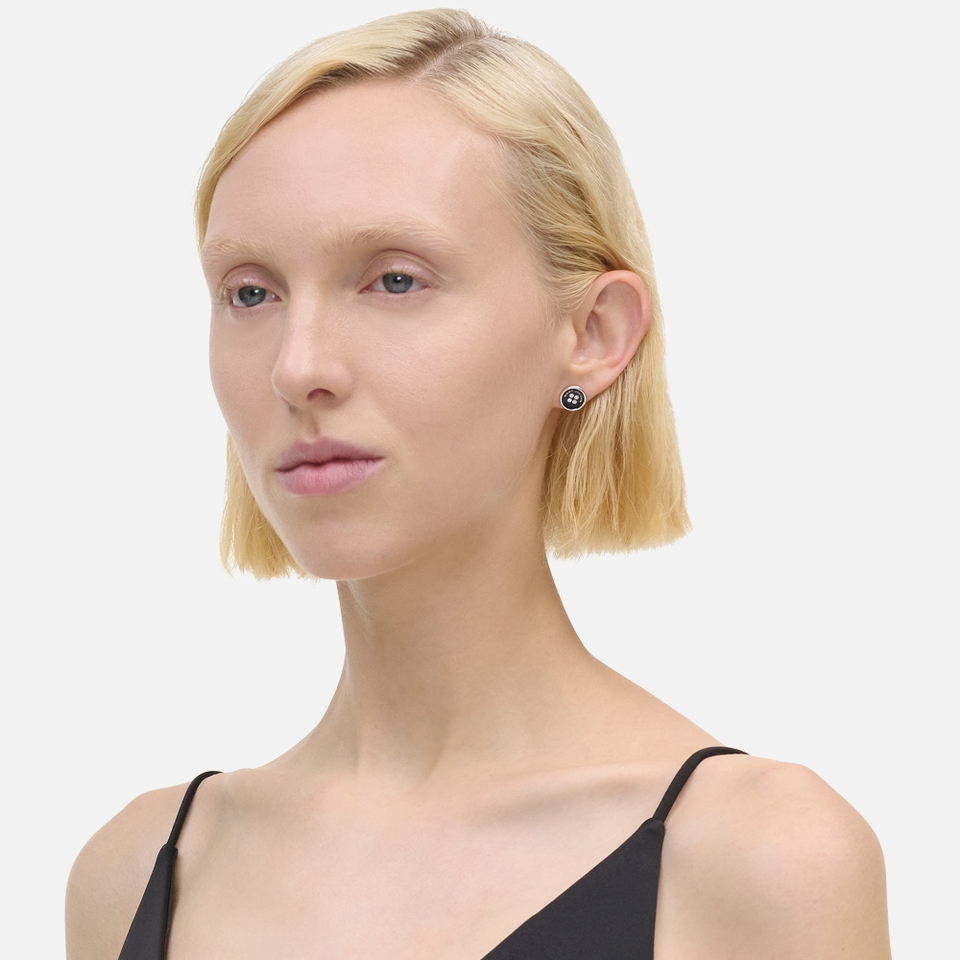 Marc Jacobs Button Silver-Plated Stud Earrings