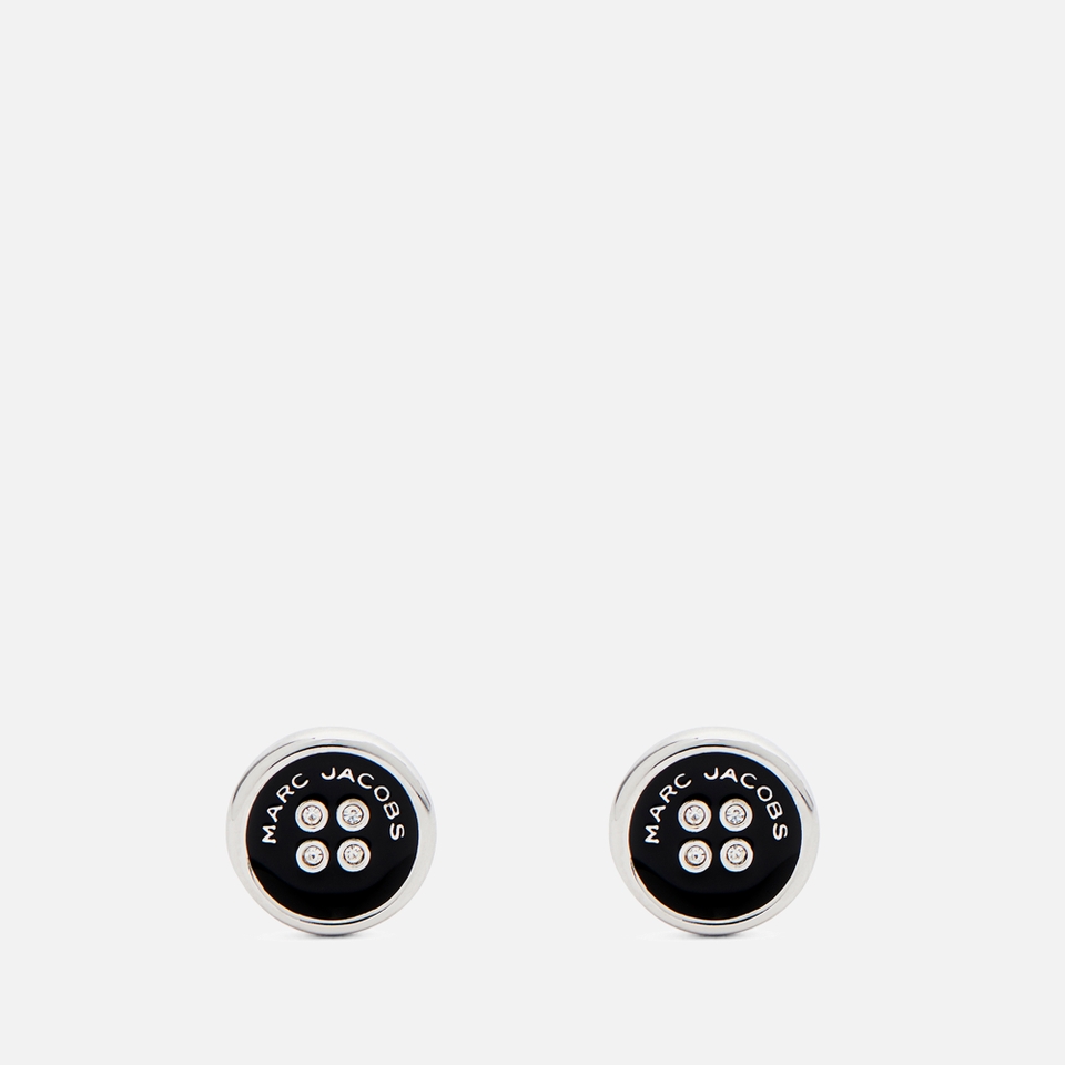 Marc Jacobs Button Silver-Plated Stud Earrings