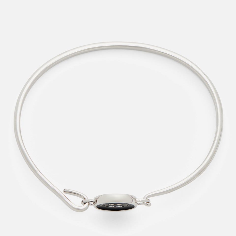 Marc Jacobs Button Silver-Plated Hinge Bracelet