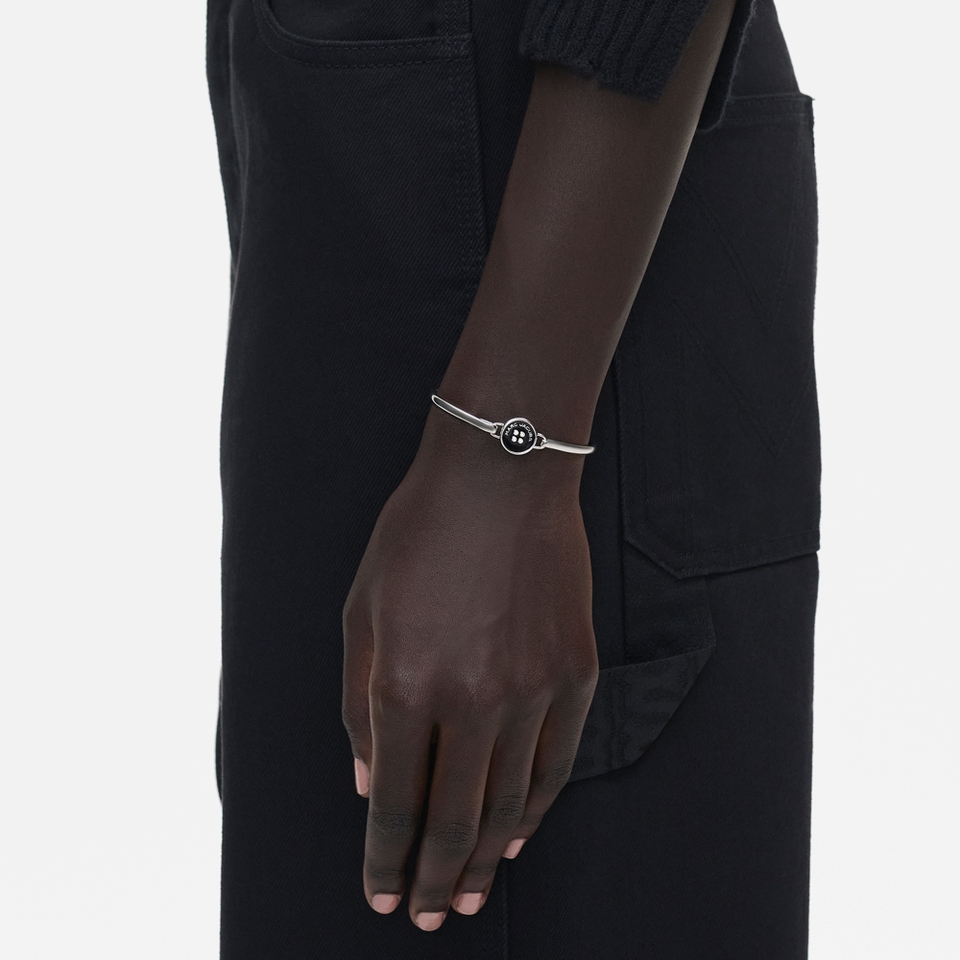 Marc Jacobs Button Silver-Plated Hinge Bracelet