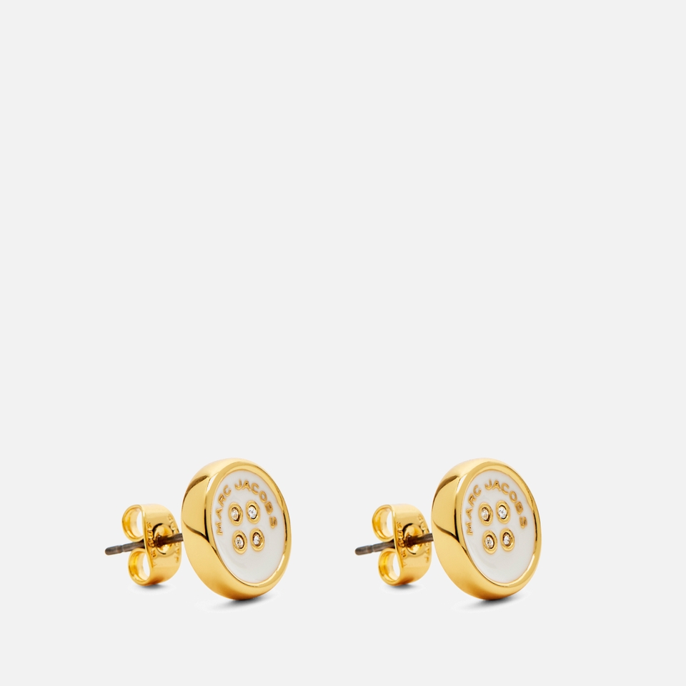 Marc Jacobs Button Gold-Plated Stud Earrings