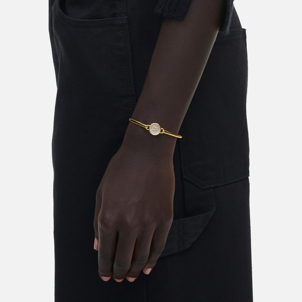 Marc Jacobs Button Gold-Plated Hinge Bracelet
