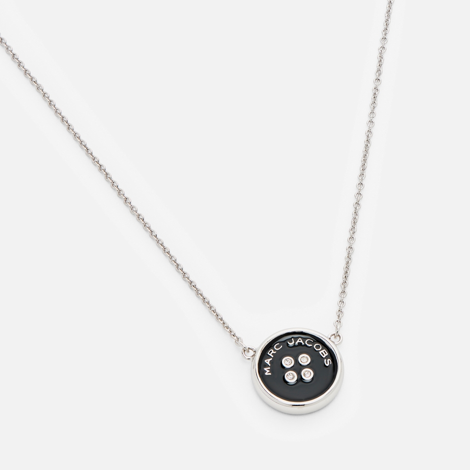 Marc Jacobs Button Silver-Plated Pendant Necklace