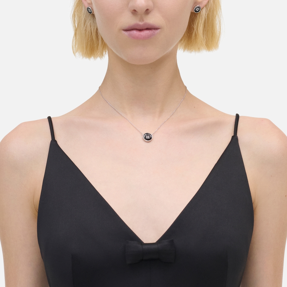 Marc Jacobs Button Silver-Plated Pendant Necklace