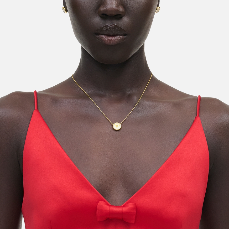 Marc Jacobs Button Gold-Plated Pendant Necklace