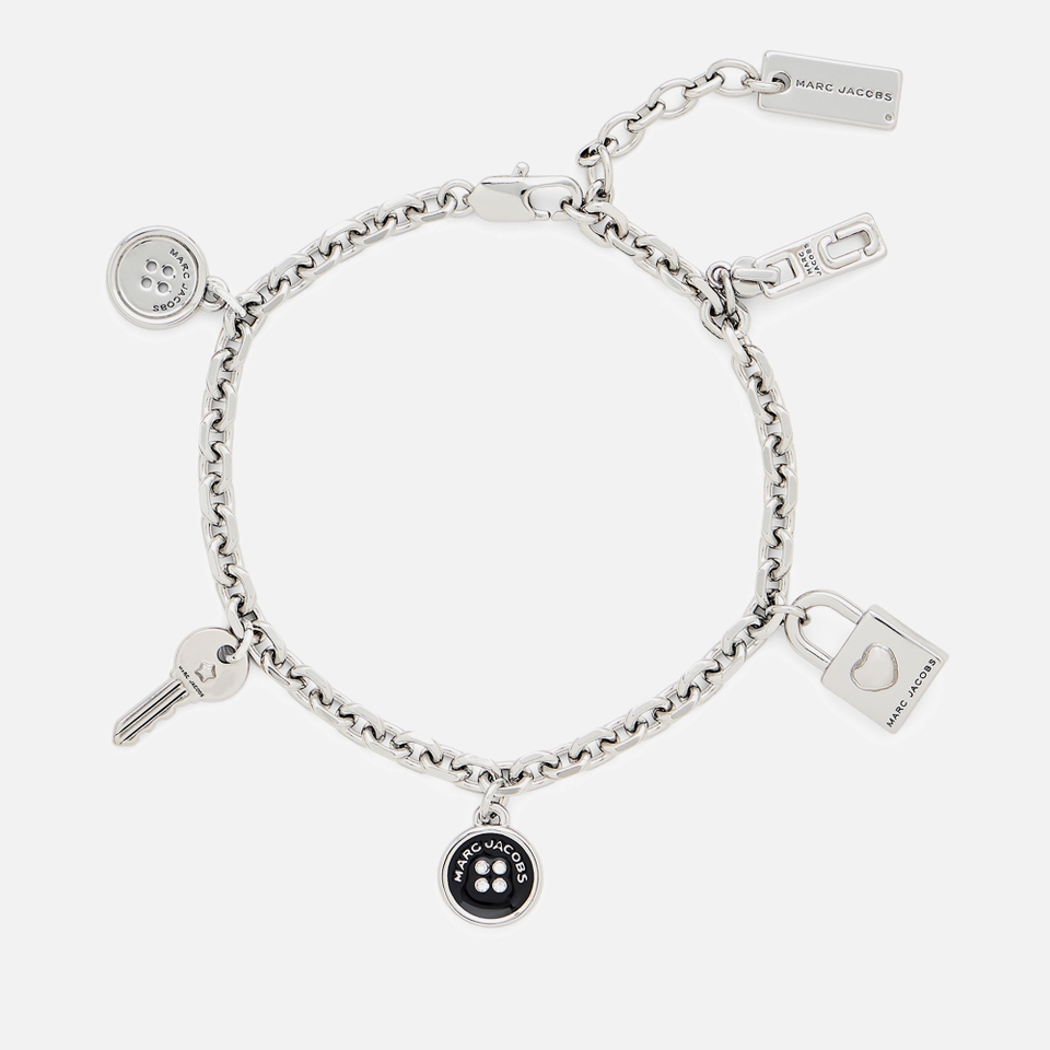 Marc Jacobs Button Charm Silver-Plated Bracelet