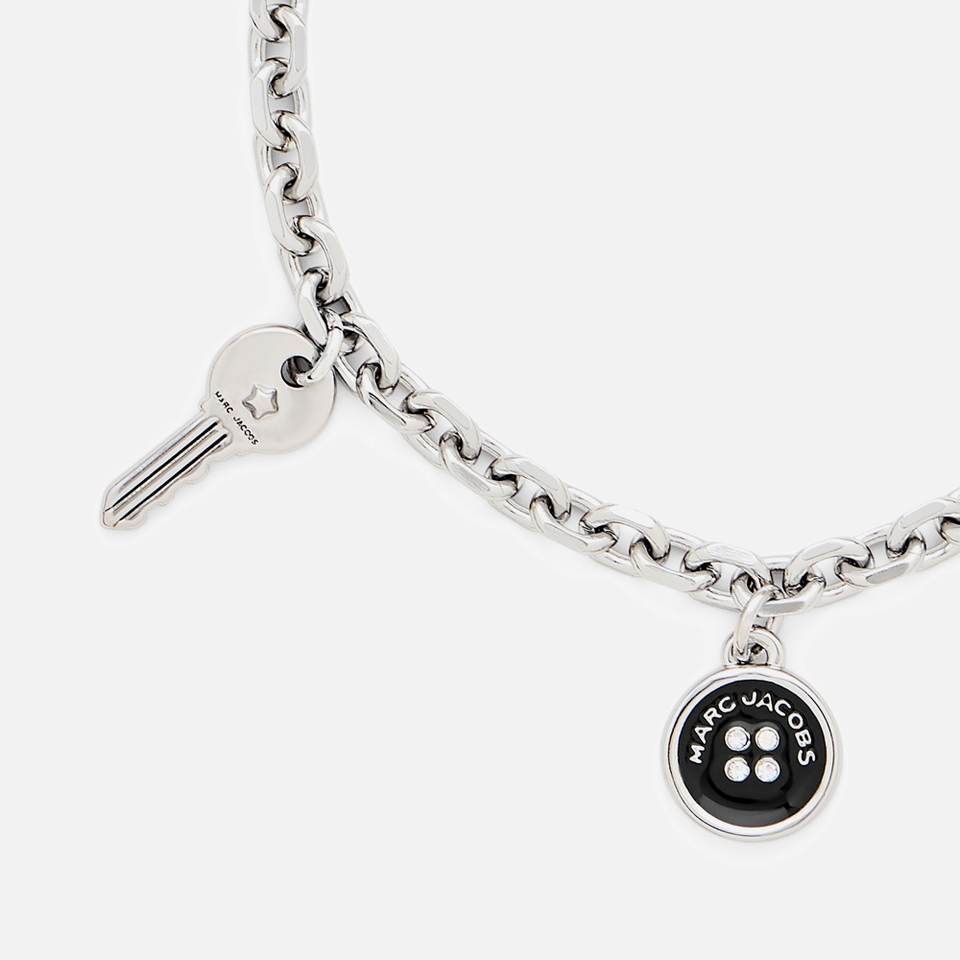 Marc Jacobs Button Charm Silver-Plated Bracelet