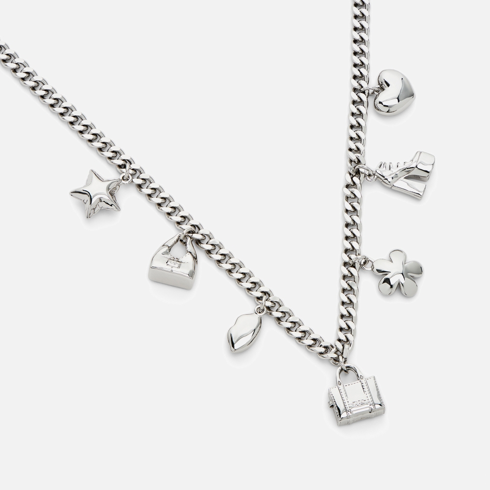 Marc Jacobs Mini Icon Silver-Plated Charm Necklace