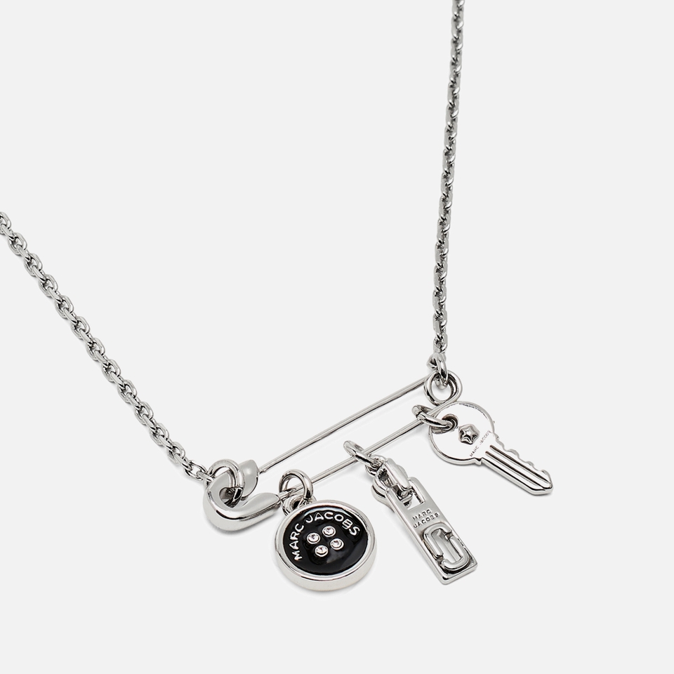Marc Jacobs Button Charm Silver-Plated Necklace