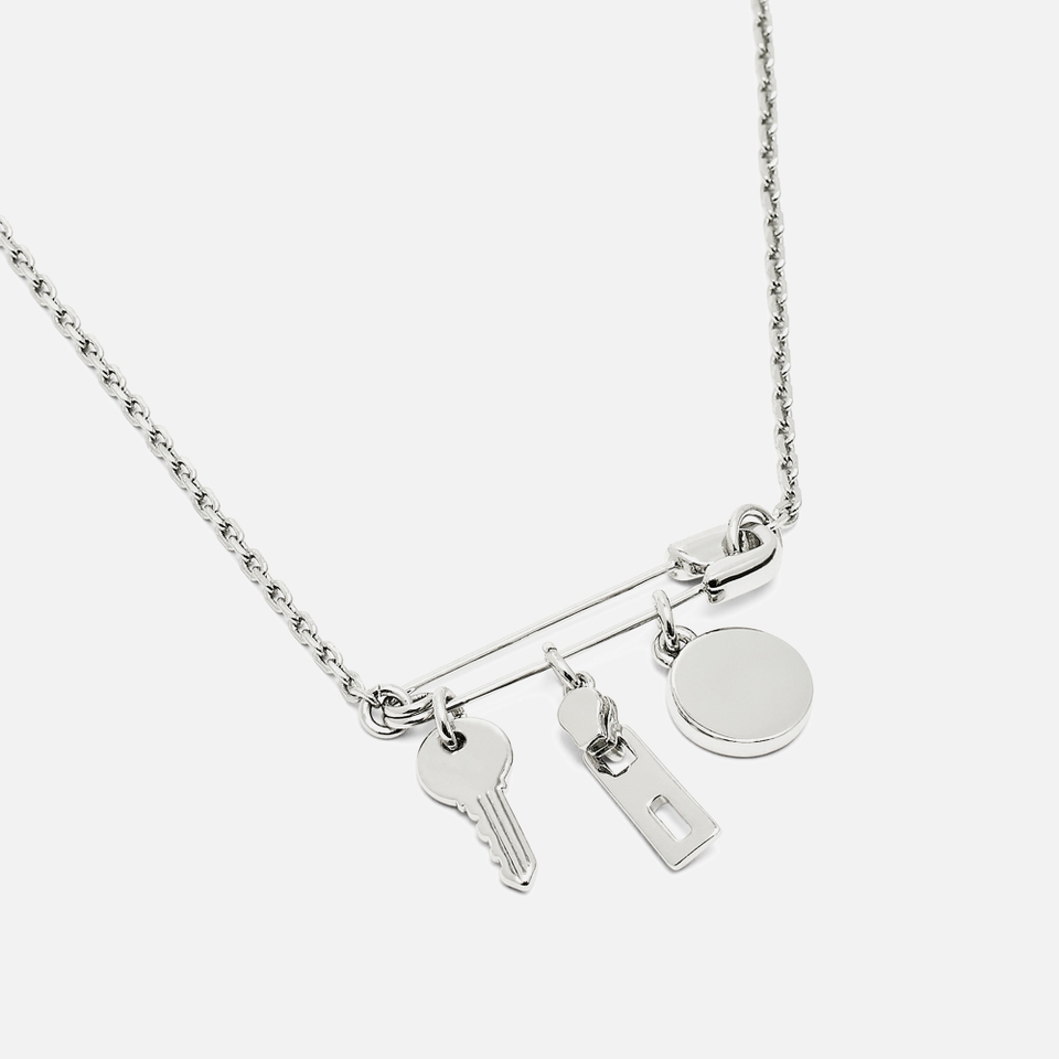 Marc Jacobs Button Charm Silver-Plated Necklace