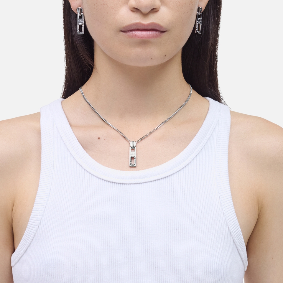 Marc Jacobs J-Marc Zipper Silver-Plated Necklace