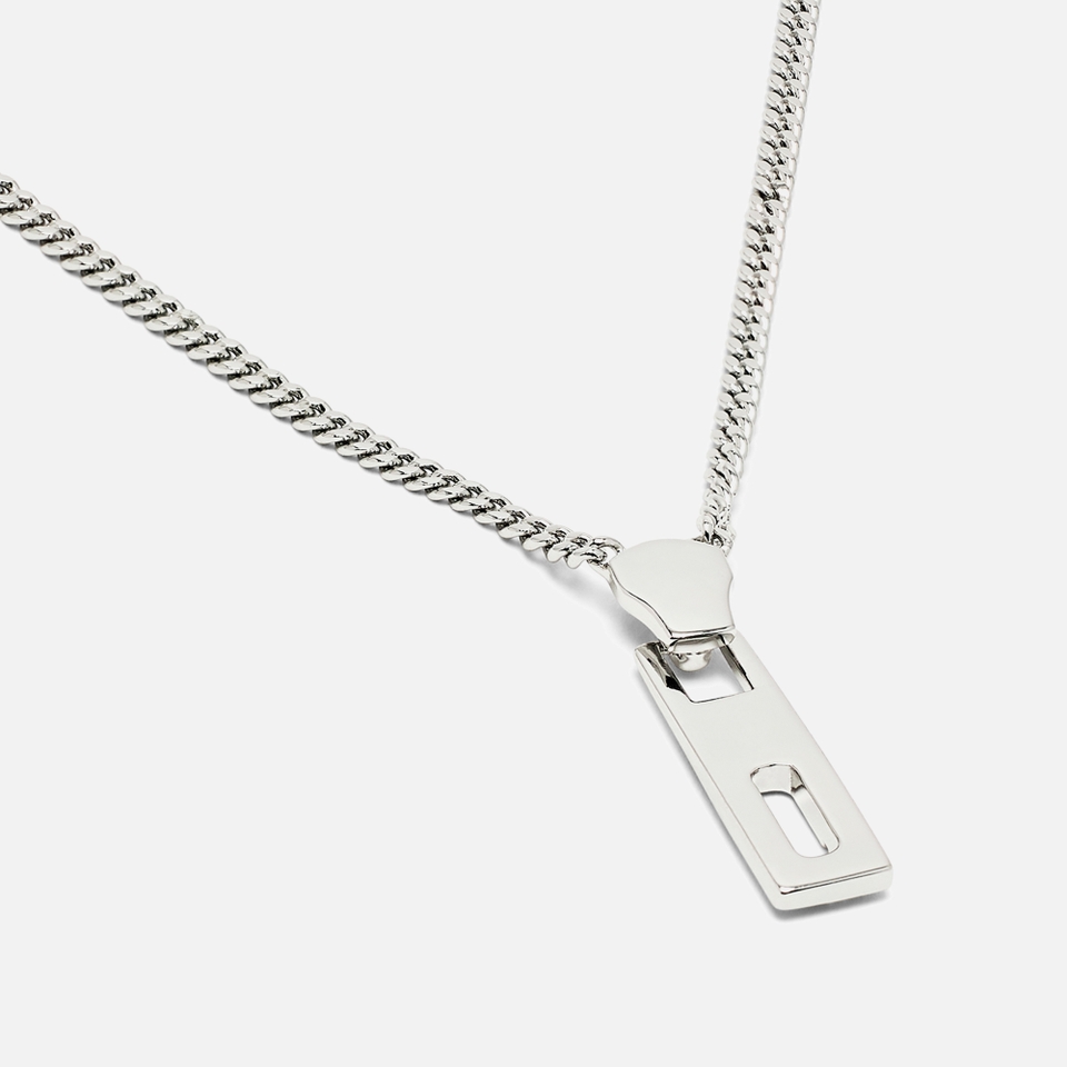 Marc Jacobs J-Marc Zipper Silver-Plated Necklace