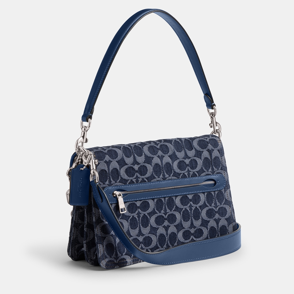 Coach Washed Chain Tabby Denim Shoulder Bag