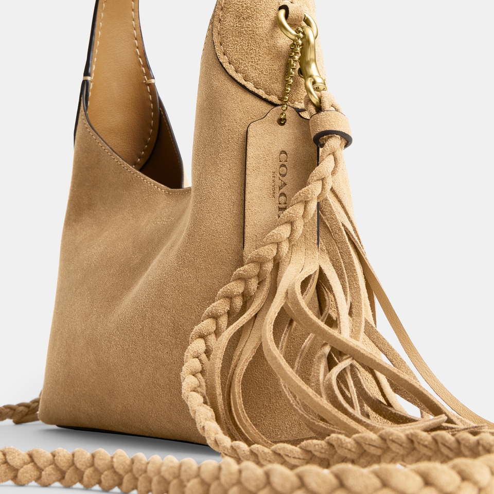 Coach Fringe Brooklyn 23 Suede Shoulder Bag