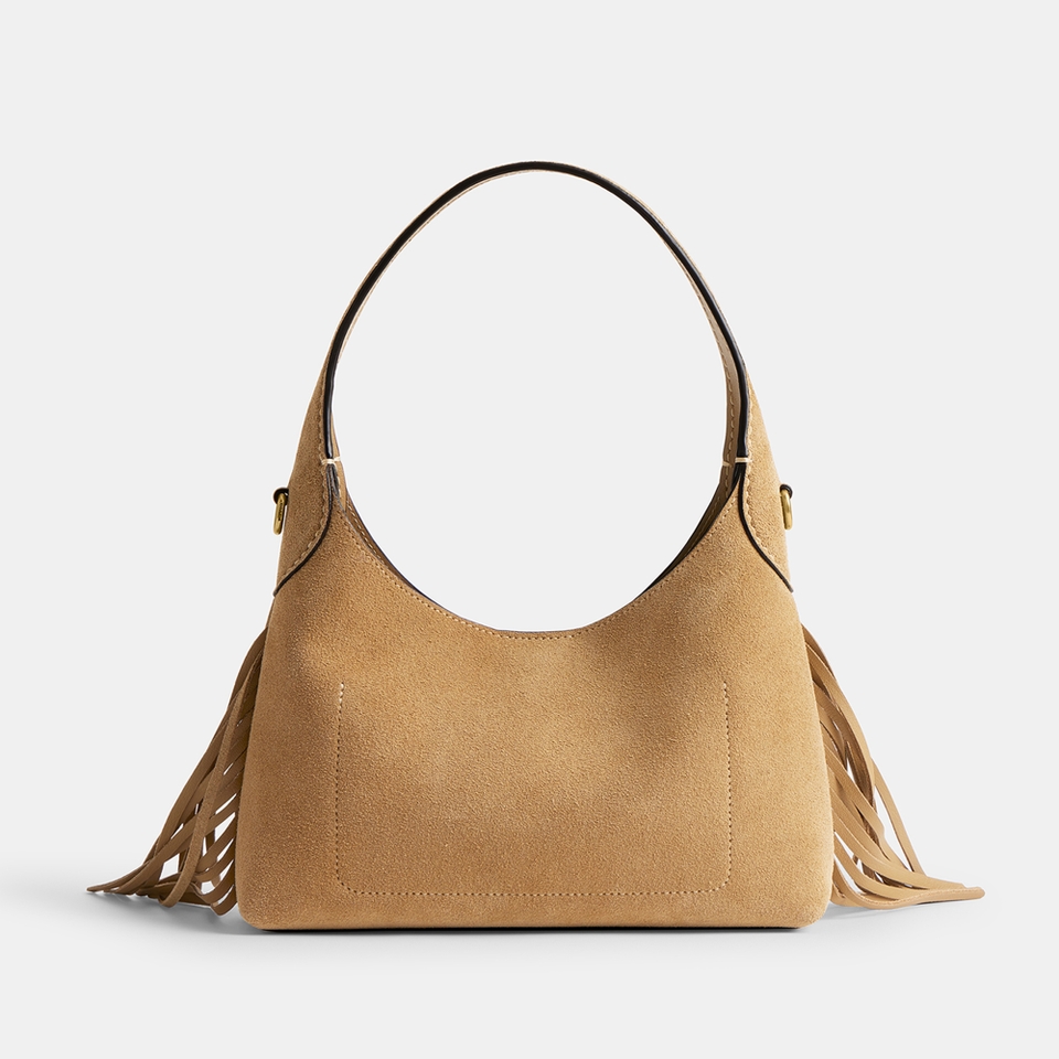Coach Fringe Brooklyn 23 Suede Shoulder Bag