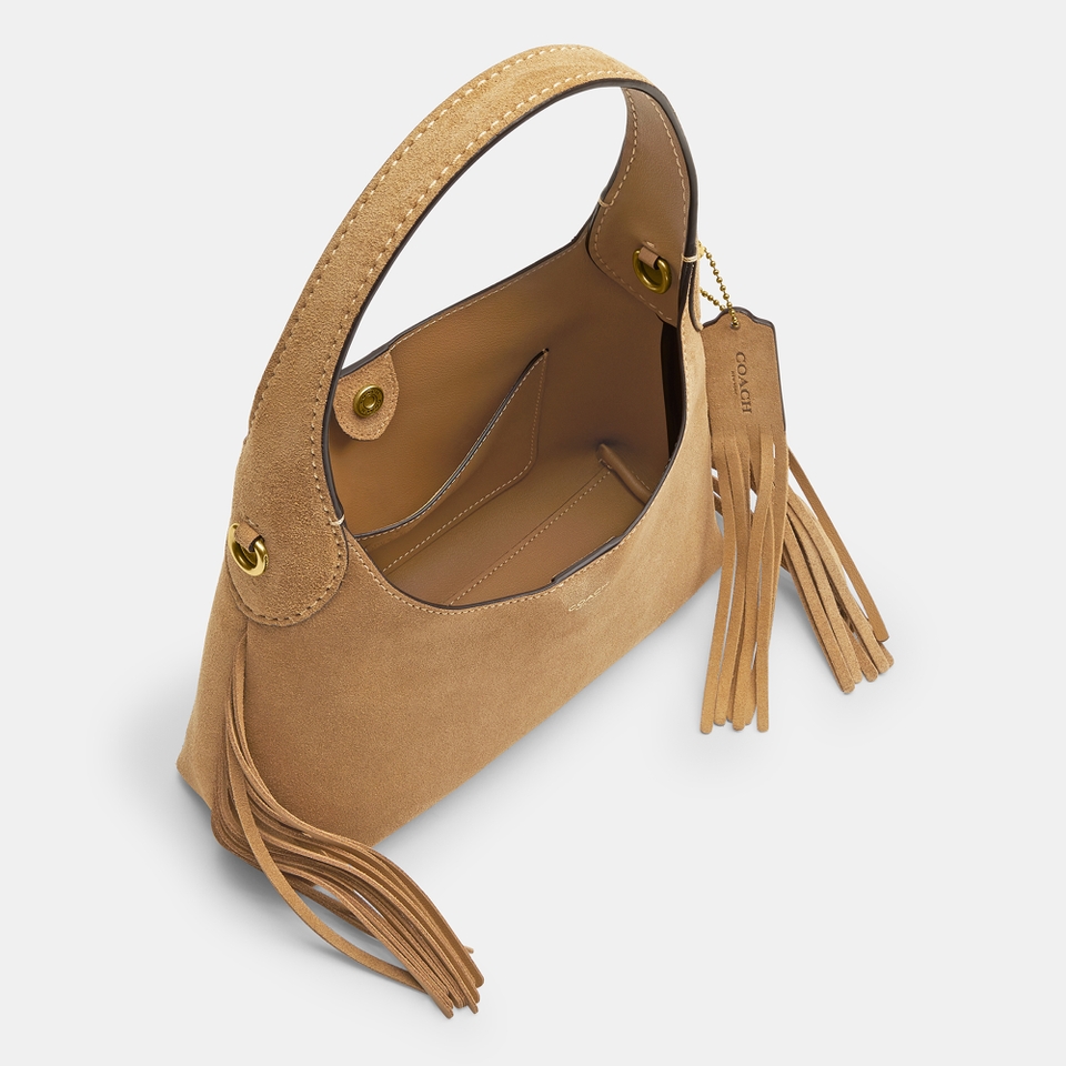 Coach Fringe Brooklyn 23 Suede Shoulder Bag