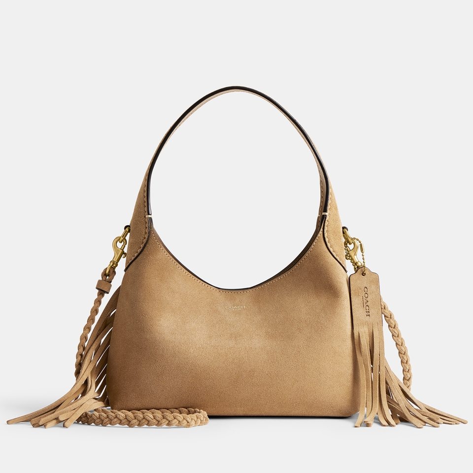 Coach Fringe Brooklyn 23 Suede Shoulder Bag