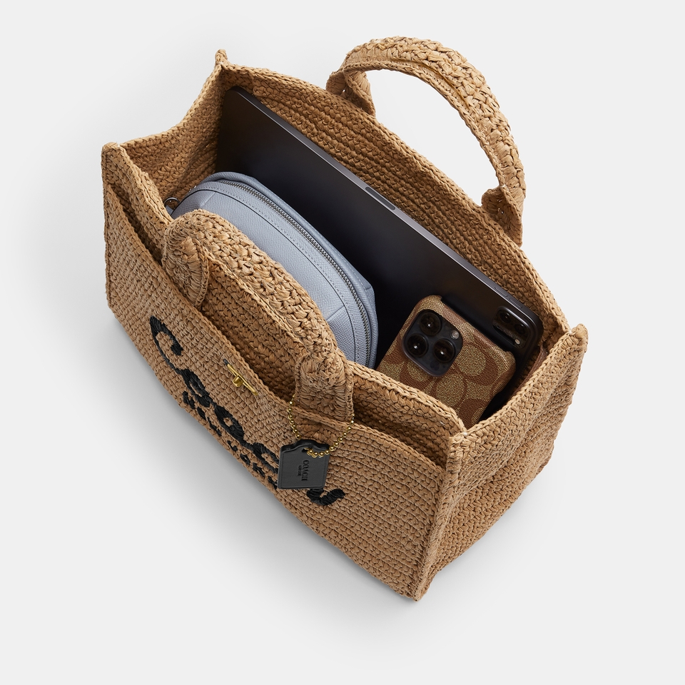 Coach Straw Cargo Tote Bag