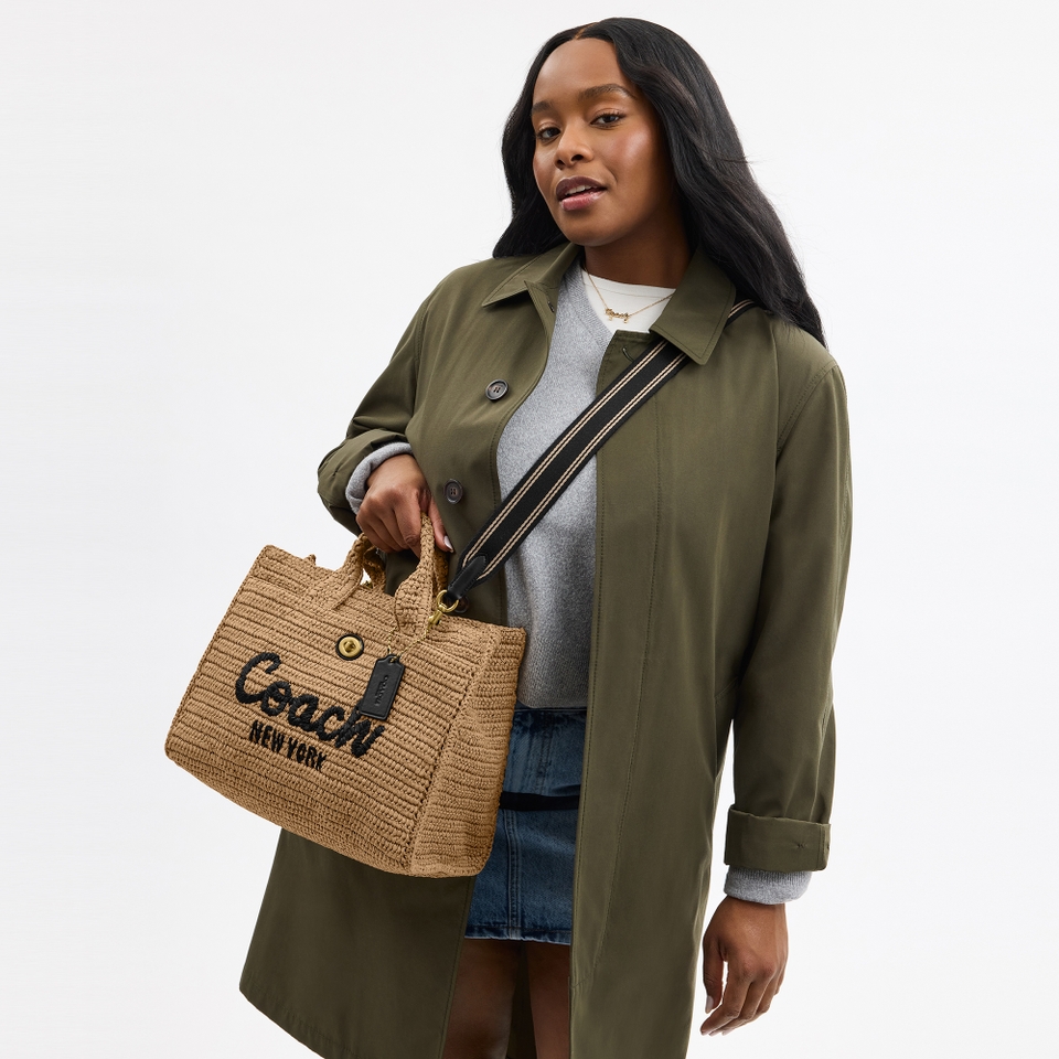 Coach Straw Cargo Tote Bag